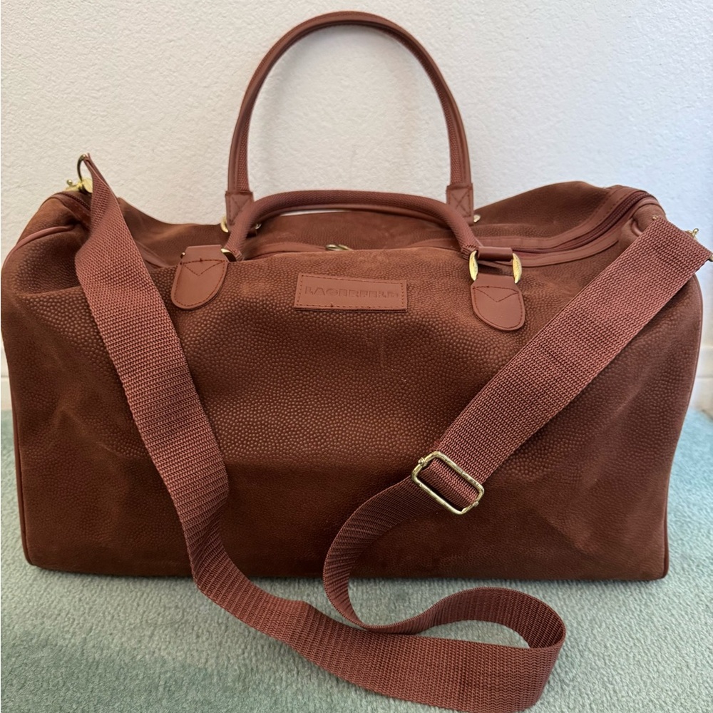Karl Lagerfeld Brown Duffel Bag with Adjustable Strap